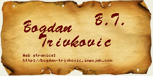 Bogdan Trivković vizit kartica